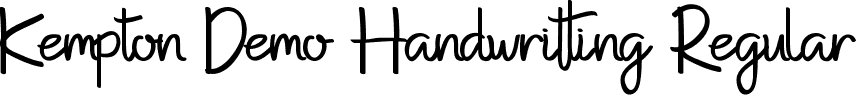 Kempton Demo Handwritting Regular font | KemptonDemoHandwritting.ttf