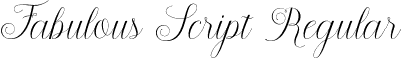 Fabulous Script Regular font | Fabulous Script.otf