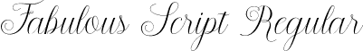 Fabulous Script Regular font | Fabulous Script.ttf