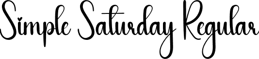 Simple Saturday Regular font | Simple-Saturday.otf