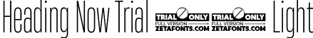 Heading Now Trial 22 Light font | HeadingNowTrial-22Light.ttf