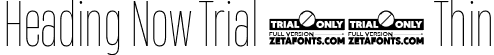 Heading Now Trial 31 Thin font | HeadingNowTrial-31Thin.ttf