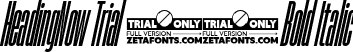 HeadingNow Trial 06 Bold Italic font | HeadingNowTrial-06BoldItalic.ttf