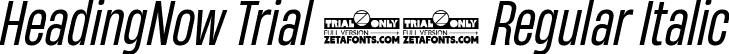 HeadingNow Trial 44 Regular Italic font | HeadingNowTrial-44RegularItalic.ttf