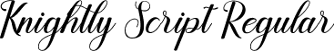 Knightly Script Regular font | Knightly.ttf