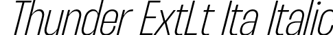 Thunder ExtLt Ita Italic font | Thunder-ExtraLightLCItalic.otf