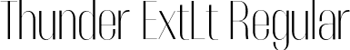 Thunder ExtLt Regular font | Thunder-ExtraLightHC.otf