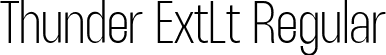 Thunder ExtLt Regular font | Thunder-ExtraLightLC.ttf