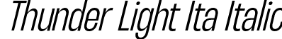 Thunder Light Ita Italic font | Thunder-LightLCItalic.otf