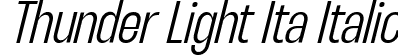 Thunder Light Ita Italic font | Thunder-LightLCItalic.ttf