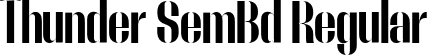 Thunder SemBd Regular font | Thunder-SemiBoldHC.ttf