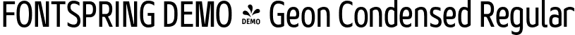 FONTSPRING DEMO - Geon Condensed Regular font | Fontspring-DEMO-geoncond.otf