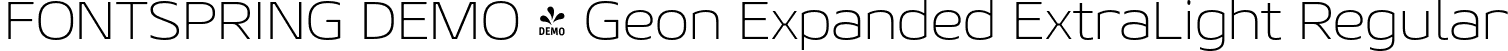FONTSPRING DEMO - Geon Expanded ExtraLight Regular font | Fontspring-DEMO-geonexpanded-extralight.otf