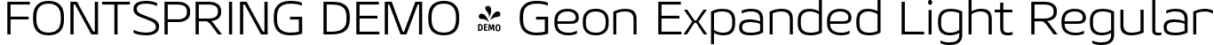 FONTSPRING DEMO - Geon Expanded Light Regular font | Fontspring-DEMO-geonexpanded-light.otf