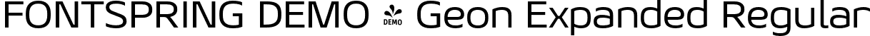 FONTSPRING DEMO - Geon Expanded Regular font | Fontspring-DEMO-geonexpanded.otf