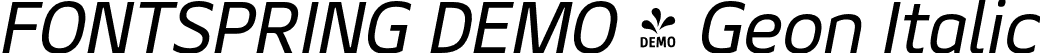 FONTSPRING DEMO - Geon Italic font | Fontspring-DEMO-geon-it.otf