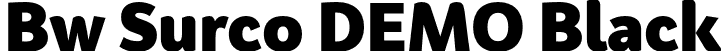 Bw Surco DEMO Black font | BwSurcoDEMO-Black.otf