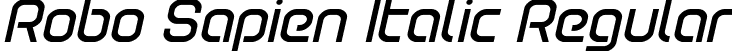 Robo Sapien Italic Regular font | robosapienital.ttf