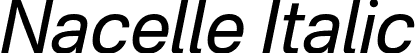 Nacelle Italic font | Nacelle-Italic.otf