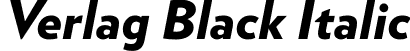 Verlag Black Italic font | Verlag-BlackItalic.otf