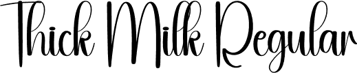 Thick Milk Regular font | Thick-Milk.otf