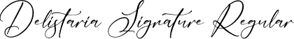 Delistaria Signature Regular font | Delistaria Signature.otf