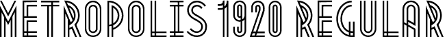 Metropolis 1920 Regular font | Metropolis 1920.otf