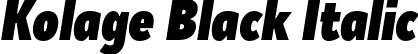 Kolage Black Italic font | Kolage-BlackItalic.otf