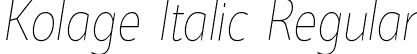 Kolage Italic Regular font | KolageItalicGX.ttf