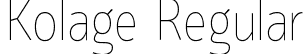 Kolage Regular font | KolageGX.ttf