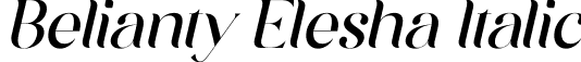 Belianty Elesha Italic font | Belianty Elesha Italic.otf