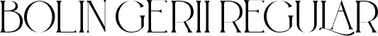 Bolin Gerii Regular font | Bolin Gerii.ttf