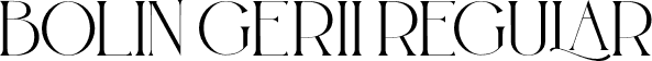 Bolin Gerii Regular font | Bolin Gerii.otf