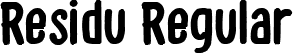 Residu Regular font | Residu.ttf