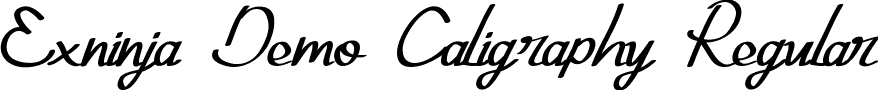 Exninja Demo Caligraphy Regular font | ExninjaDemoCaligraphy.ttf