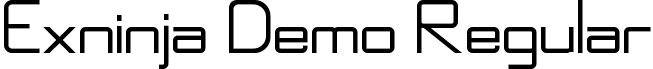 Exninja Demo Regular font | ExninjaDemoRegular.ttf