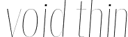 void thin font | void thin.otf