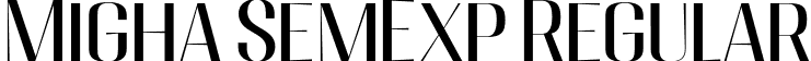 Migha SemExp Regular font | Migha-SemiExpanded.otf