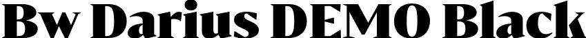 Bw Darius DEMO Black font | BwDariusDEMO-Black.otf