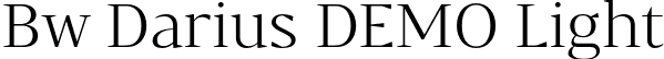 Bw Darius DEMO Light font | BwDariusDEMO-Light.otf