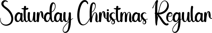 Saturday Christmas Regular font | Saturday-Christmas.otf