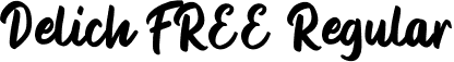 Delich FREE Regular font | Delich FREE.ttf