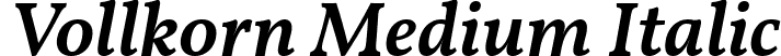 Vollkorn Medium Italic font | Vollkorn-MediumItalic.ttf