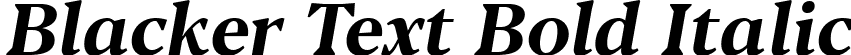 Blacker Text Bold Italic font | Blacker-Text-Bold-Italic-trial.ttf