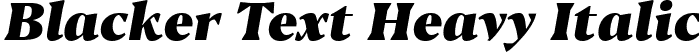 Blacker Text Heavy Italic font | Blacker-Text-Heavy-Italic-trial.ttf