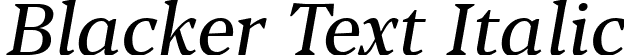 Blacker Text Italic font | Blacker-Text-Regular-Italic-trial.ttf