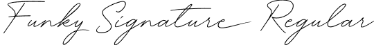 Funky Signature Regular font | Funky Signature.ttf