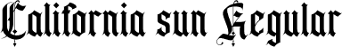 California sun Regular font | California sun.otf