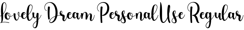 Lovely Dream Personal Use Regular font | LovelyDreamPersonalUse-8Mr8n.otf