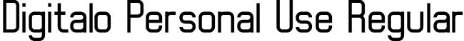 Digitalo Personal Use Regular font | DigitaloPersonalUse-axAza.otf